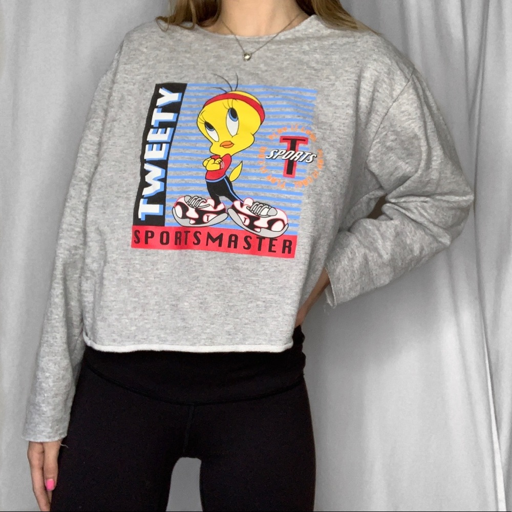 Vintage Tweety Bird Sports Master Grey Sweatshirt
